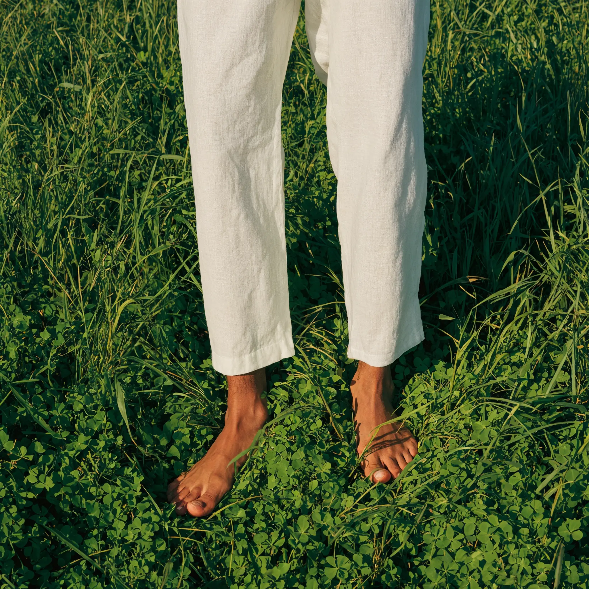 human standing on grass